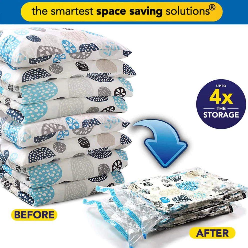 Vacuum Storage Bags - 5pcs (With Free Hand Pump)