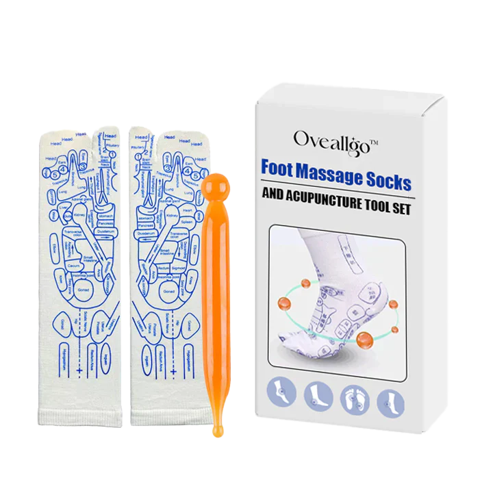 Reflexology Chart Socks With Tool  | GREAT DEAL 30% OFF TODAY