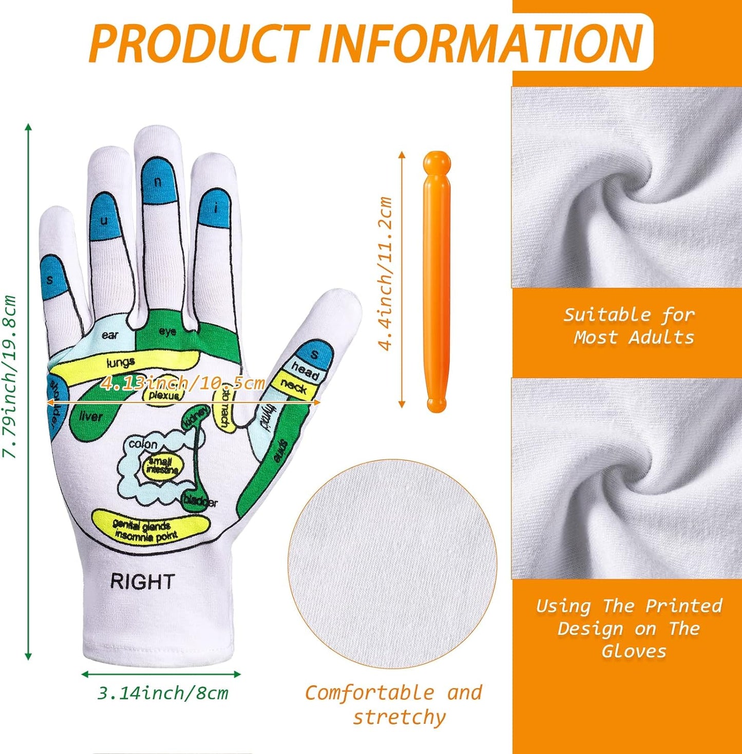 Reflexology Chart Gloves With Tool | GREAT DEAL 30% OFF TODAY