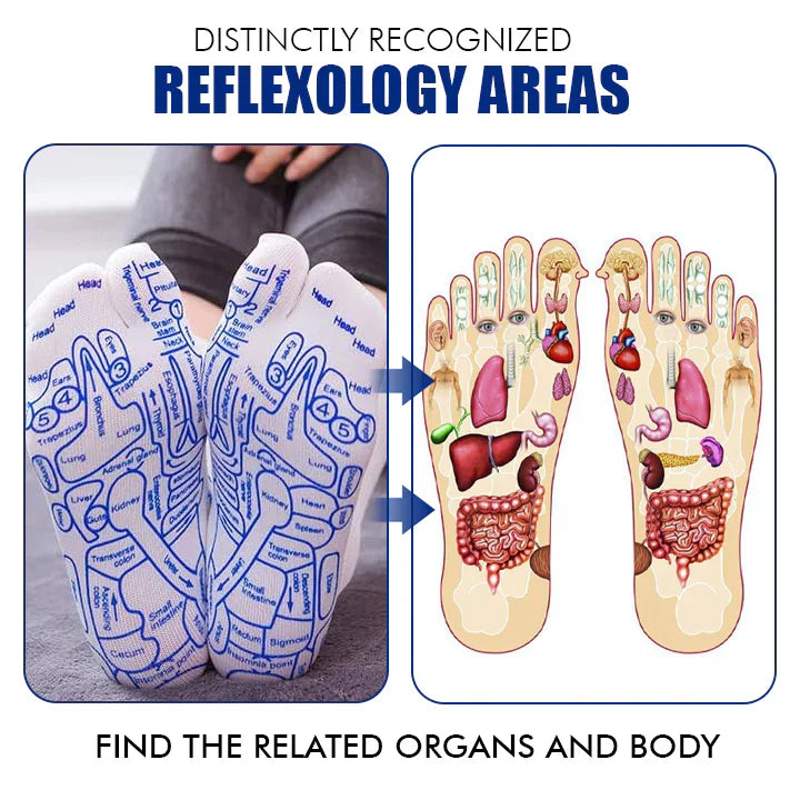 Reflexology Chart Socks With Tool  | GREAT DEAL 30% OFF TODAY