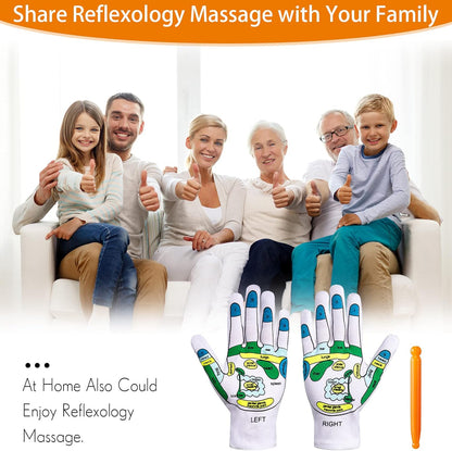 Reflexology Chart Gloves With Tool | GREAT DEAL 30% OFF TODAY