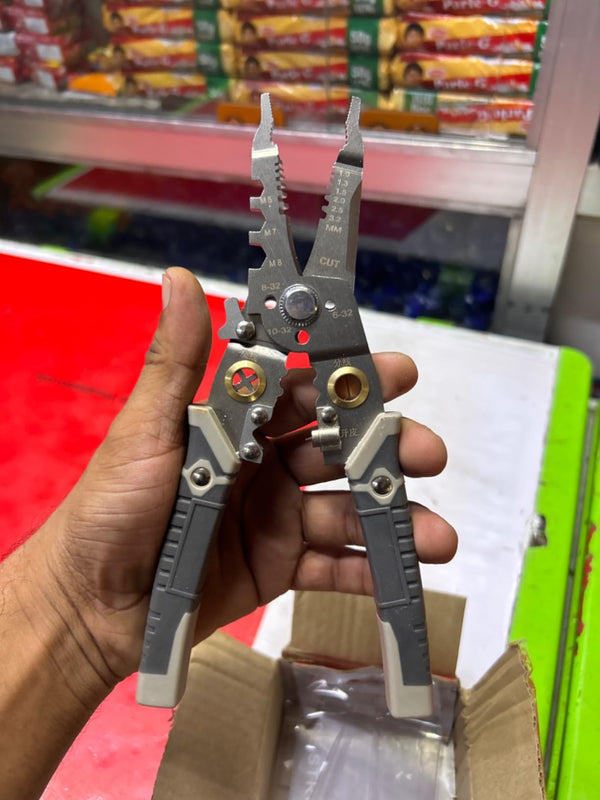 9-in-1 Multi-Functional Stainless Steel Plier With Rubber-Coated Handle