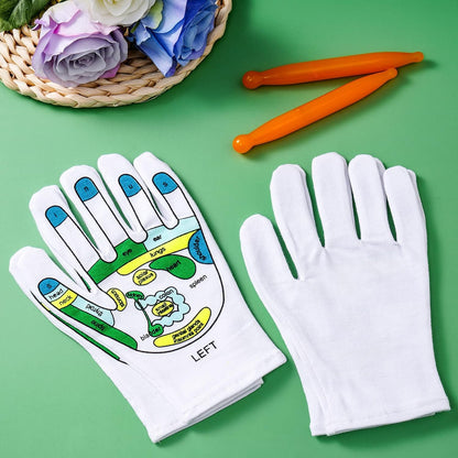 Reflexology Chart Gloves With Tool | GREAT DEAL 30% OFF TODAY