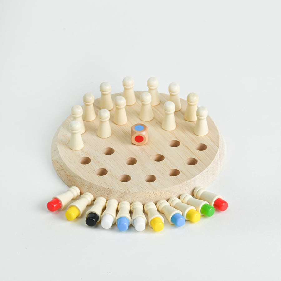 Wooden Memory Chess Game