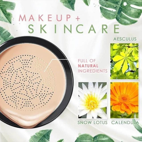 Waterproof CC Cream With Mushroom Head Makeup Brush - 2025